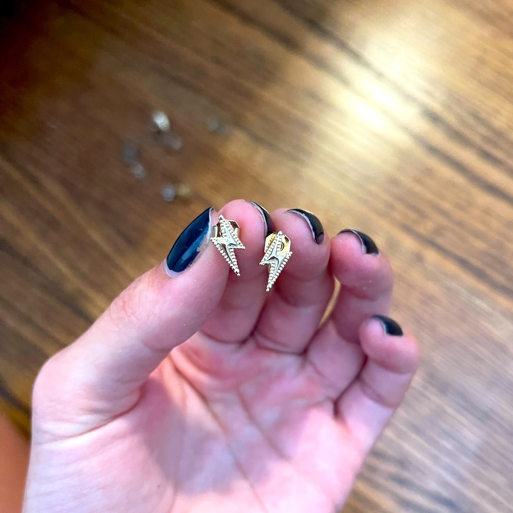 Lightening bolt earrings